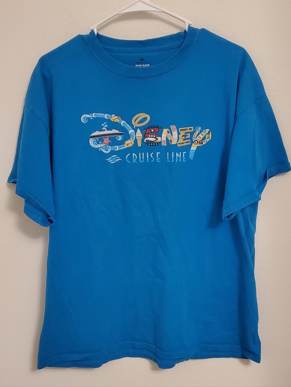 Disney Cruise Line Blue Logo T-Shirt Size XL